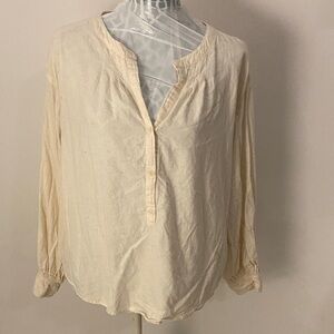 J. Crew  Women's Peasant Style Cotton Top L